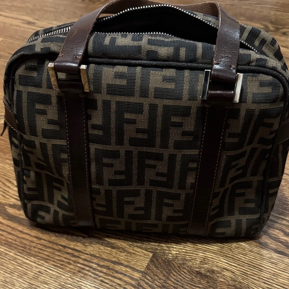 Fendi Zucca Boston Bag Authentic